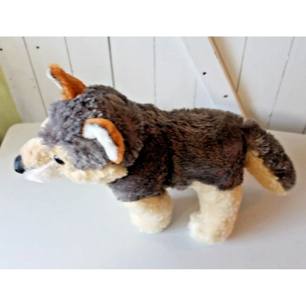 Aurora World Gray Wolf Husky Dog Plush Stuffed Animal 12” Clean